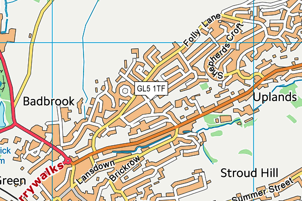 GL5 1TF map - OS VectorMap District (Ordnance Survey)