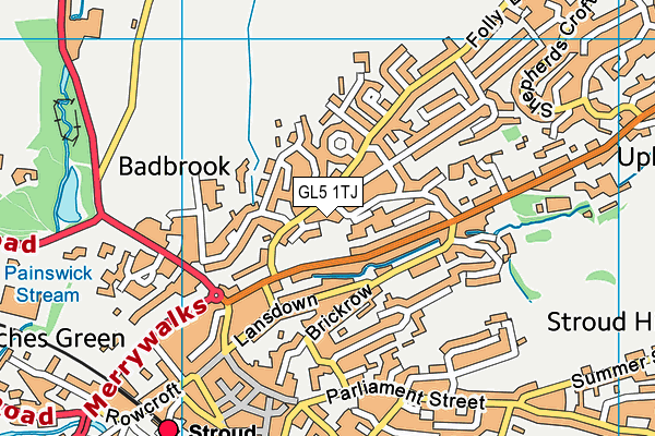 GL5 1TJ map - OS VectorMap District (Ordnance Survey)