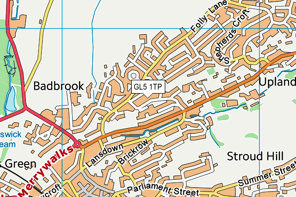 GL5 1TP map - OS VectorMap District (Ordnance Survey)