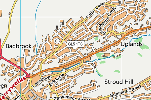 GL5 1TS map - OS VectorMap District (Ordnance Survey)