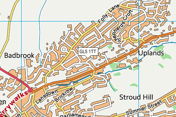 GL5 1TT map - OS VectorMap District (Ordnance Survey)