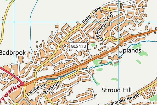 GL5 1TU map - OS VectorMap District (Ordnance Survey)