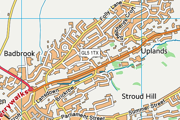 GL5 1TX map - OS VectorMap District (Ordnance Survey)