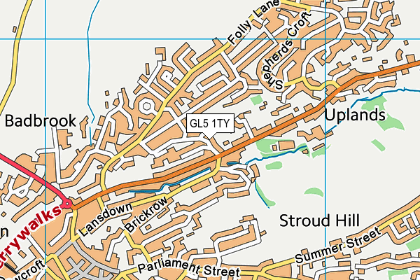 GL5 1TY map - OS VectorMap District (Ordnance Survey)