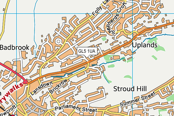 GL5 1UA map - OS VectorMap District (Ordnance Survey)