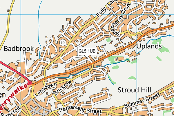 GL5 1UB map - OS VectorMap District (Ordnance Survey)