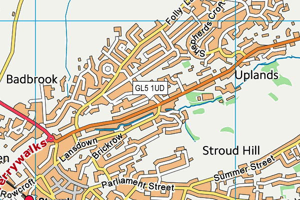 GL5 1UD map - OS VectorMap District (Ordnance Survey)