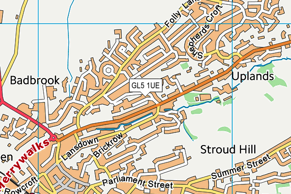 GL5 1UE map - OS VectorMap District (Ordnance Survey)