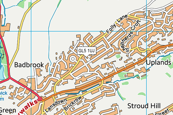 GL5 1UJ map - OS VectorMap District (Ordnance Survey)