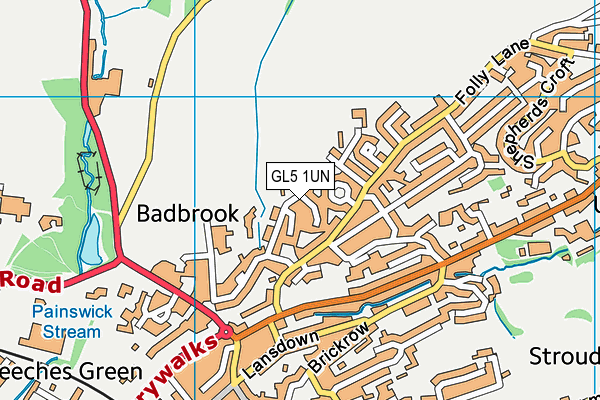 GL5 1UN map - OS VectorMap District (Ordnance Survey)