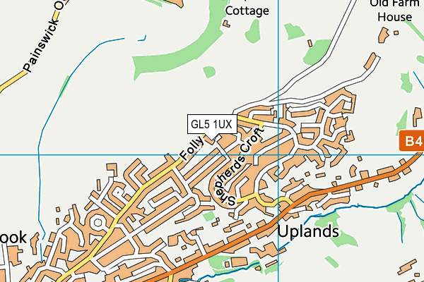 GL5 1UX map - OS VectorMap District (Ordnance Survey)