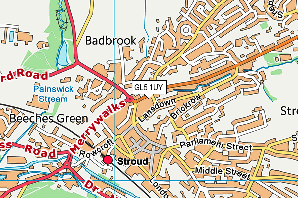 GL5 1UY map - OS VectorMap District (Ordnance Survey)