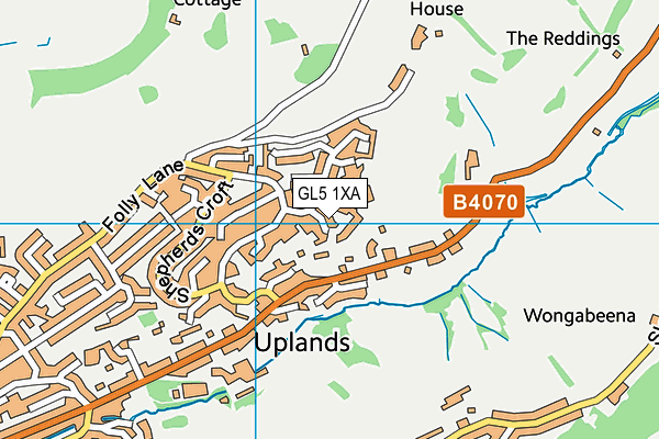 GL5 1XA map - OS VectorMap District (Ordnance Survey)