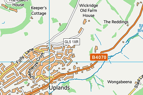 GL5 1XR map - OS VectorMap District (Ordnance Survey)