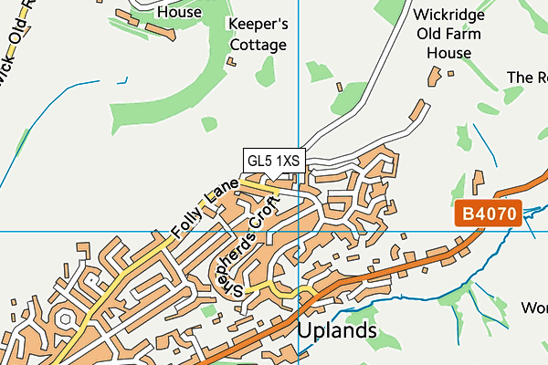 GL5 1XS map - OS VectorMap District (Ordnance Survey)