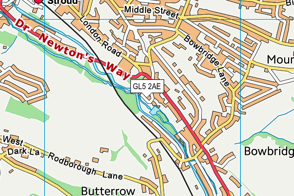 GL5 2AE map - OS VectorMap District (Ordnance Survey)