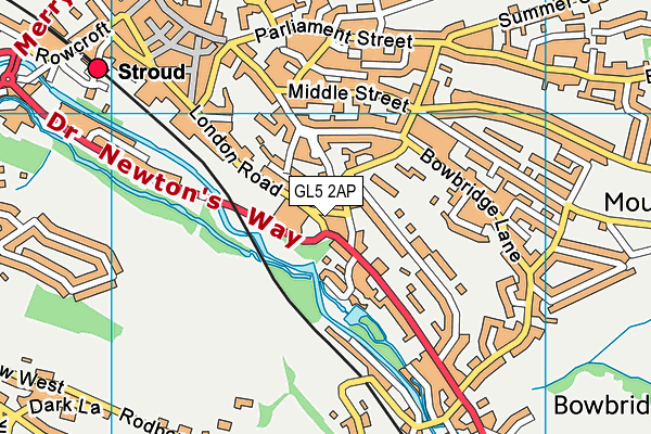 GL5 2AP map - OS VectorMap District (Ordnance Survey)