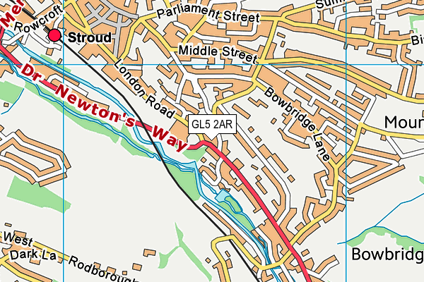 GL5 2AR map - OS VectorMap District (Ordnance Survey)