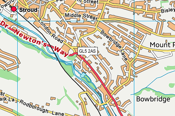 GL5 2AS map - OS VectorMap District (Ordnance Survey)