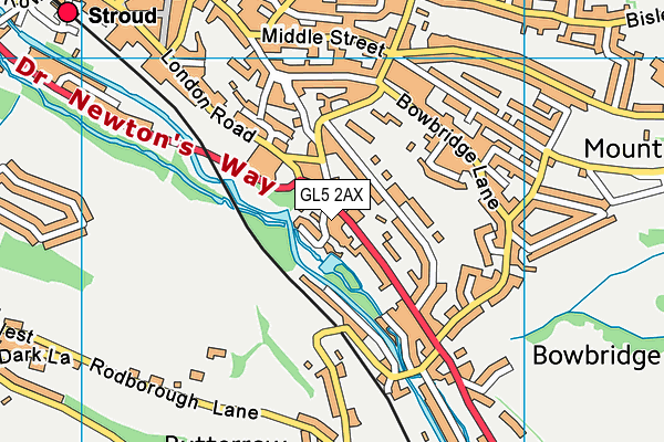 GL5 2AX map - OS VectorMap District (Ordnance Survey)