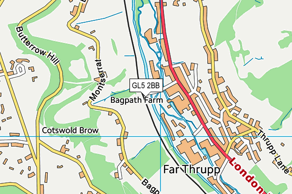 GL5 2BB map - OS VectorMap District (Ordnance Survey)