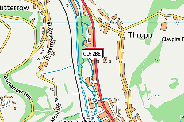 GL5 2BE map - OS VectorMap District (Ordnance Survey)