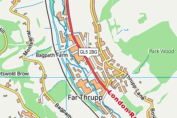 GL5 2BG map - OS VectorMap District (Ordnance Survey)