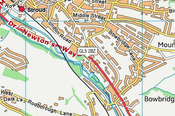 GL5 2BZ map - OS VectorMap District (Ordnance Survey)