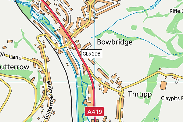 GL5 2DB map - OS VectorMap District (Ordnance Survey)