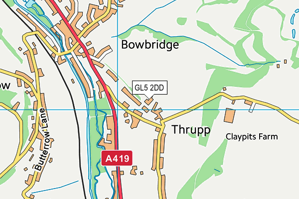 GL5 2DD map - OS VectorMap District (Ordnance Survey)