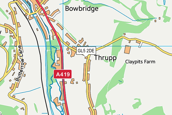 GL5 2DE map - OS VectorMap District (Ordnance Survey)