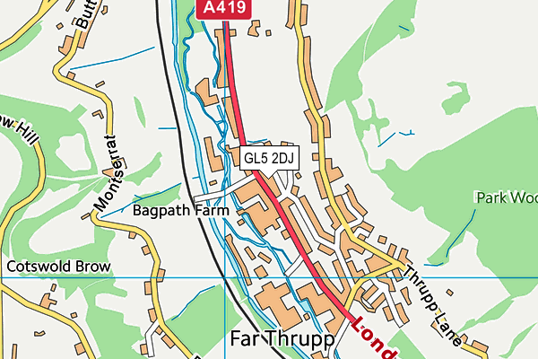 GL5 2DJ map - OS VectorMap District (Ordnance Survey)