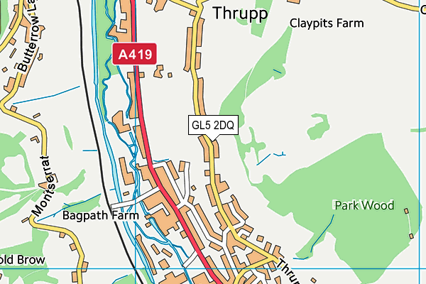 GL5 2DQ map - OS VectorMap District (Ordnance Survey)