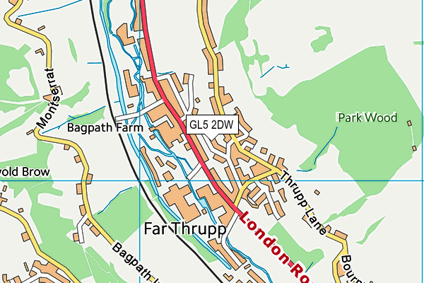 GL5 2DW map - OS VectorMap District (Ordnance Survey)