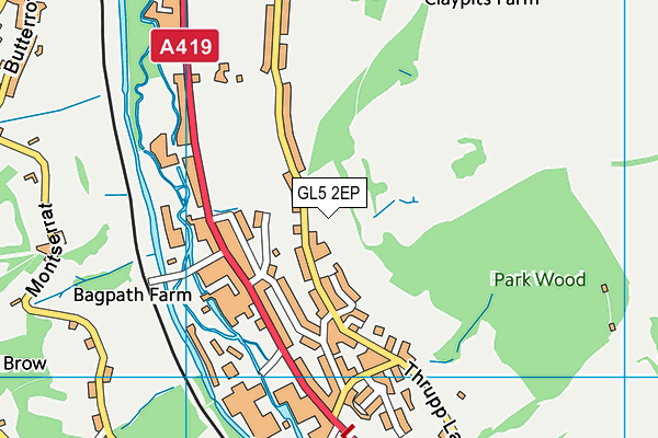 GL5 2EP map - OS VectorMap District (Ordnance Survey)