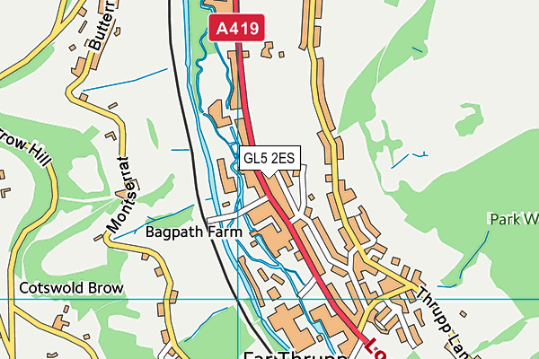 GL5 2ES map - OS VectorMap District (Ordnance Survey)