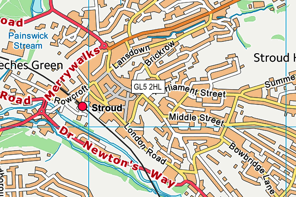 GL5 2HL map - OS VectorMap District (Ordnance Survey)