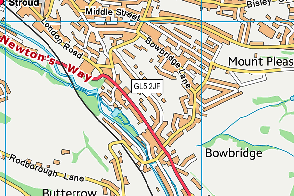 GL5 2JF map - OS VectorMap District (Ordnance Survey)