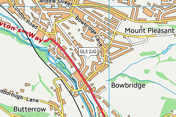 GL5 2JG map - OS VectorMap District (Ordnance Survey)