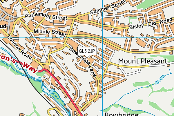 GL5 2JP map - OS VectorMap District (Ordnance Survey)