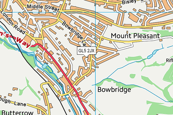 GL5 2JX map - OS VectorMap District (Ordnance Survey)