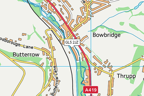 GL5 2JZ map - OS VectorMap District (Ordnance Survey)