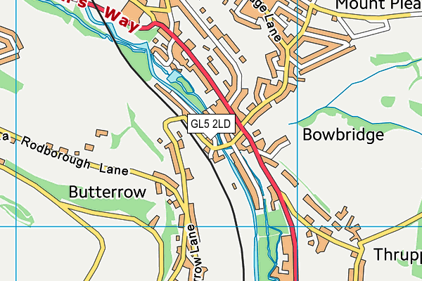 GL5 2LD map - OS VectorMap District (Ordnance Survey)