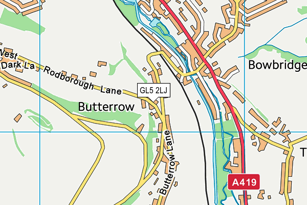 GL5 2LJ map - OS VectorMap District (Ordnance Survey)