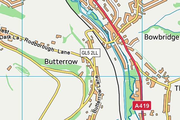 GL5 2LL map - OS VectorMap District (Ordnance Survey)