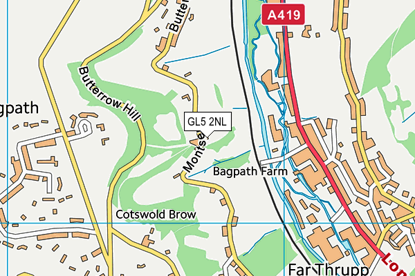 GL5 2NL map - OS VectorMap District (Ordnance Survey)