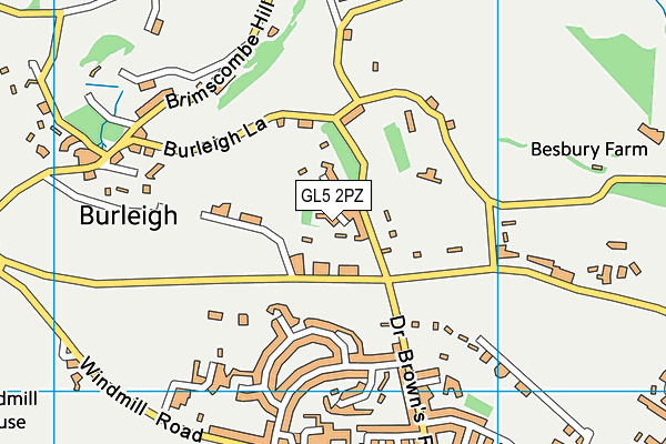 GL5 2PZ map - OS VectorMap District (Ordnance Survey)
