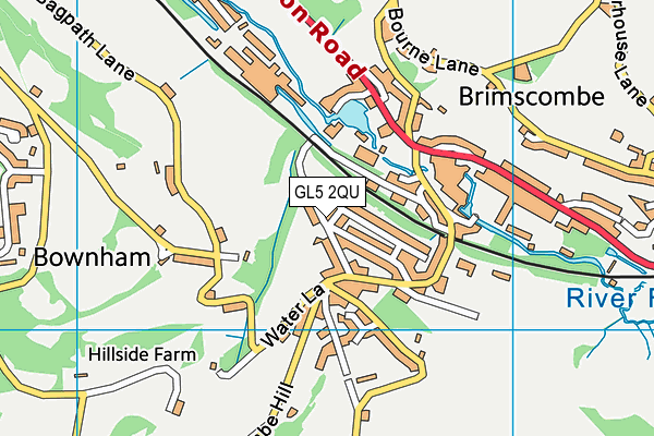 GL5 2QU map - OS VectorMap District (Ordnance Survey)