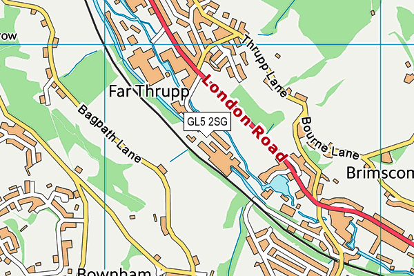 GL5 2SG map - OS VectorMap District (Ordnance Survey)