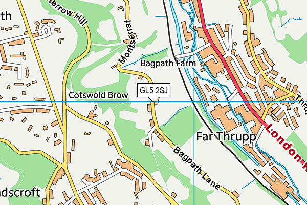 GL5 2SJ map - OS VectorMap District (Ordnance Survey)